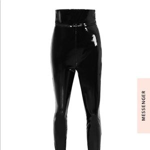 Black Patent high waisted pants